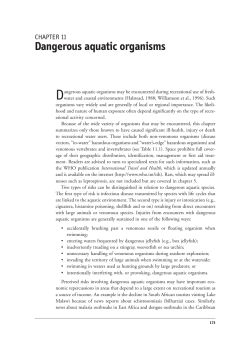 Dangerous aquatic organisms
