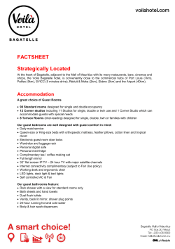 the fact sheet - Voila Bagatelle
