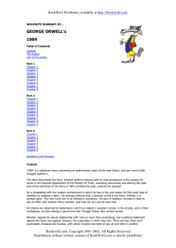 GEORGE ORWELL`s 1984