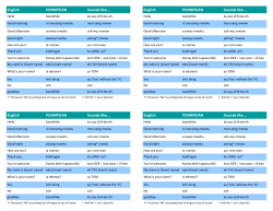 English POHNPEIAN Sounds like... English POHNPEIAN Sounds