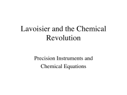 Lavoisier and the Chemical Revolution