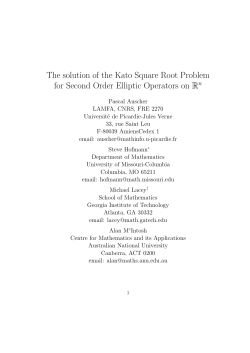 The solution of the Kato square root problem for second order elliptic