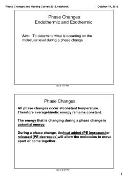 Phase Changes and Heating Curves 2016.notebook