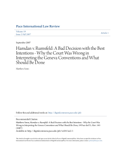 Hamdan v. Rumsfeld: A Bad Decision with the Best Intentions