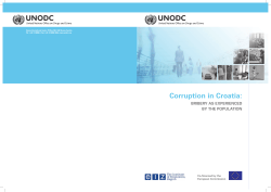 Corruption in Croatia: BRIBERY AS EXPERIENCED BY THE