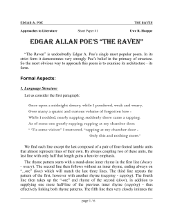 Edgar Allan Poe`s &ldquo;The Raven&rdquo;