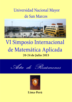 acta de resumen del 6&deg; simposio internacional