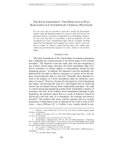 695 THE SIXTH AMENDMENT: THE OPERATION OF PLEA