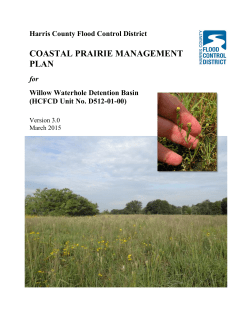 coastal prairie management plan - Harris County Flood Control District