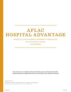 AflAc HospitAl AdvAntAge