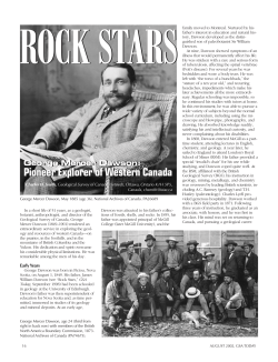Pioneer Explorer of Western Canada Pioneer Explorer of Western