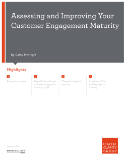 Assessing and Improving Your Customer