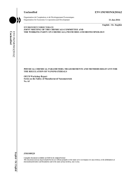 Physical-chemical parameters: measurements and