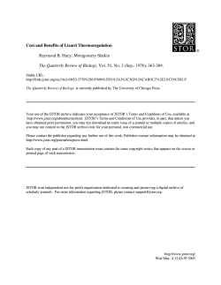 Costs and benefits of lizard thermoregulation.