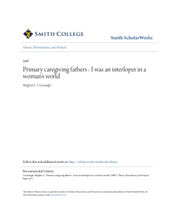 Primary caregiving fathers : I was an interloper in a woman`s world