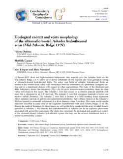 Geological context and vents morphology of the - Archimer