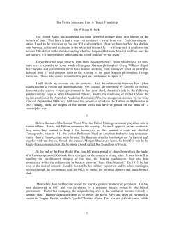 The United States and Iran: A Tragic Friendship By William R. Polk