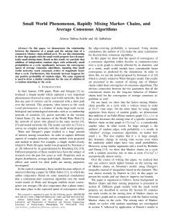 Small World Phenomenon, Rapidly Mixing