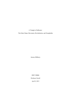 A Triangle of Influence: The Ghost Dance Movement, Revitalization