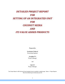 Project Profile for Neera Production