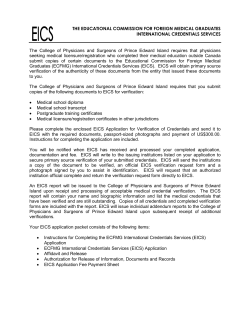 THE EDUCATIONAL COMMISSION FOR FOREIGN