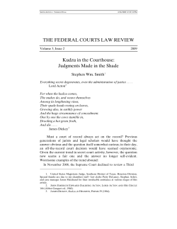 Kudzu in the Courthouse - Federal Courts Law Review
