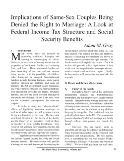 Implications of Same-Sex Couples Being Denied the Right to Marriage