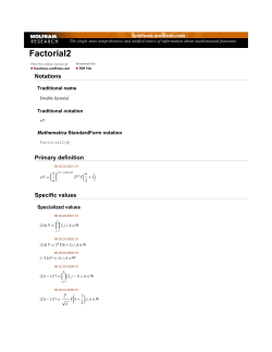 Factorial2 - The Wolfram Functions Site