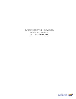 2016 Financial Report - Bay of Quinte Mutual