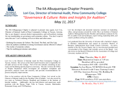 2017 Governance and Culture - The Institute of Internal Auditors