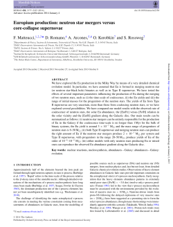 Europium production: neutron star mergers versus core