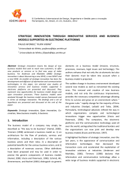 STRATEGIC INNOVATION THROUGH INNOVATIVE SERVICES