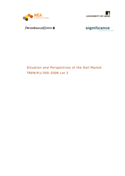 Situation and Perspectives of the Rail Market
