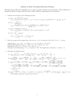 The final exam will cover Chapters 2, 3, 4, and 5, except sections 2.4
