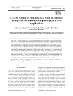How to weigh an elephant seal with one finger: a