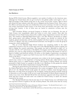 Clark County, Illinois, in World War I