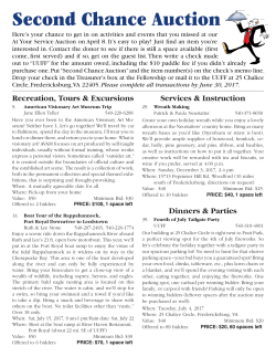 our Second Chance Auction catalog