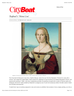 Raphael`s `Mona Lisa` - fiacfoundation.org