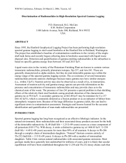Discrimination of Radionuclides in High