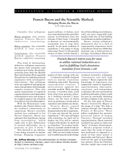 Francis Bacon and the Scientific Method