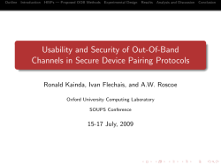 SOUPS 2009 - Mountain View, CA