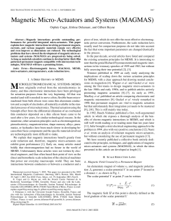 Magnetic micro-actuators and systems (MAGMAS)