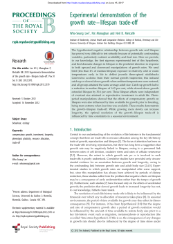 Experimental demonstration of the growth rate–lifespan trade-off