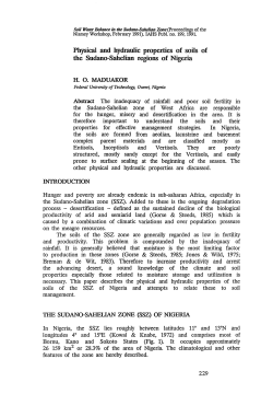 Physical and hydraulic properties of soils of the Sudano