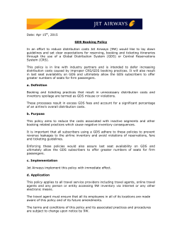 GDS Booking Policy - jetairwaysplus.com | Online Information for