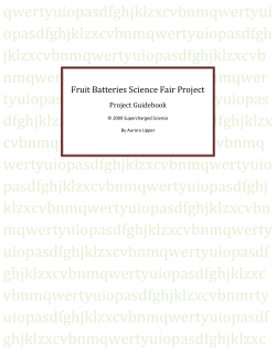 Fruit Batteries Science Fair Project Guidebook &ndash; Weebly
