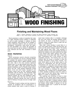 Finishing and maintaining wood floors