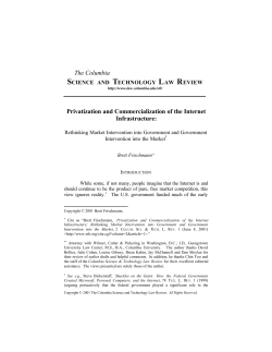 The Columbia Privatization and Commercialization of the Internet