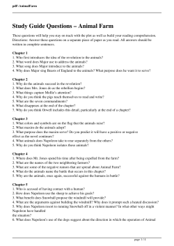 Study Guide Questions – Animal Farm