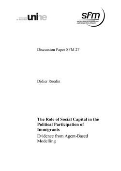 The Role of Social Capital in the Political Participation of